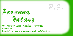perenna halasz business card